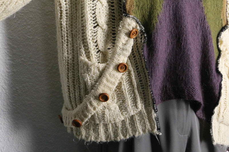 ’‘Re:make’’ multi knit docking sweater