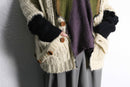 ’‘Re:make’’ multi knit docking sweater