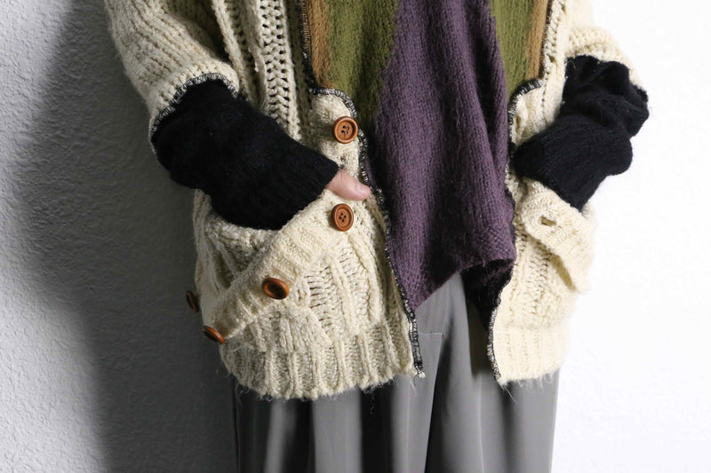 ’‘Re:make’’ multi knit docking sweater
