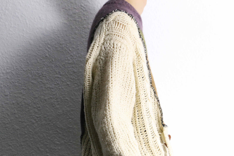’‘Re:make’’ multi knit docking sweater
