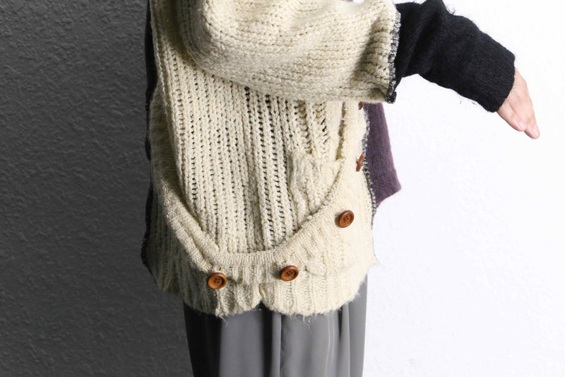 ’‘Re:make’’ multi knit docking sweater