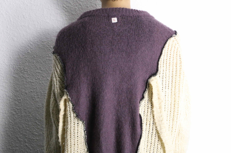 ’‘Re:make’’ multi knit docking sweater