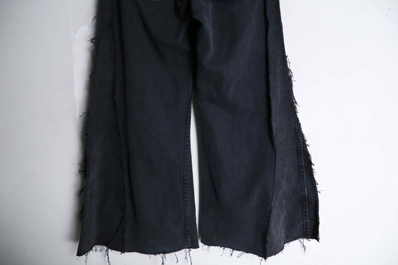 "Re:make" super flare black denim pants