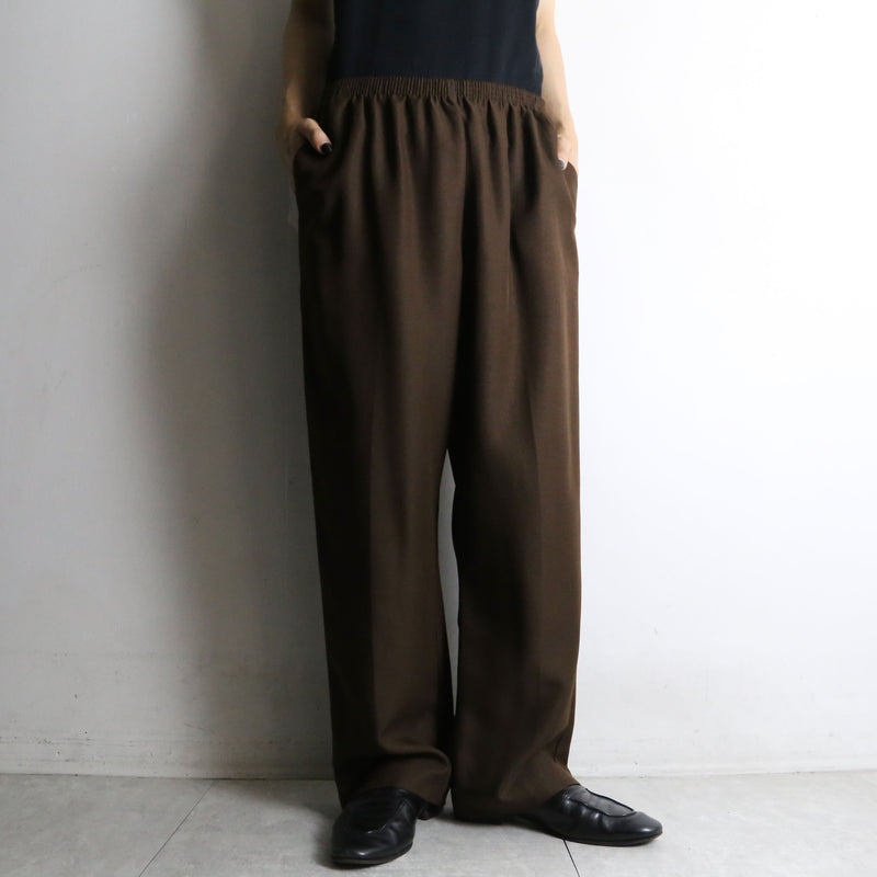 brown tapered easy pants