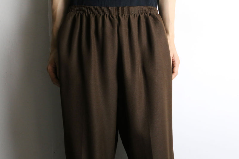 brown tapered easy pants