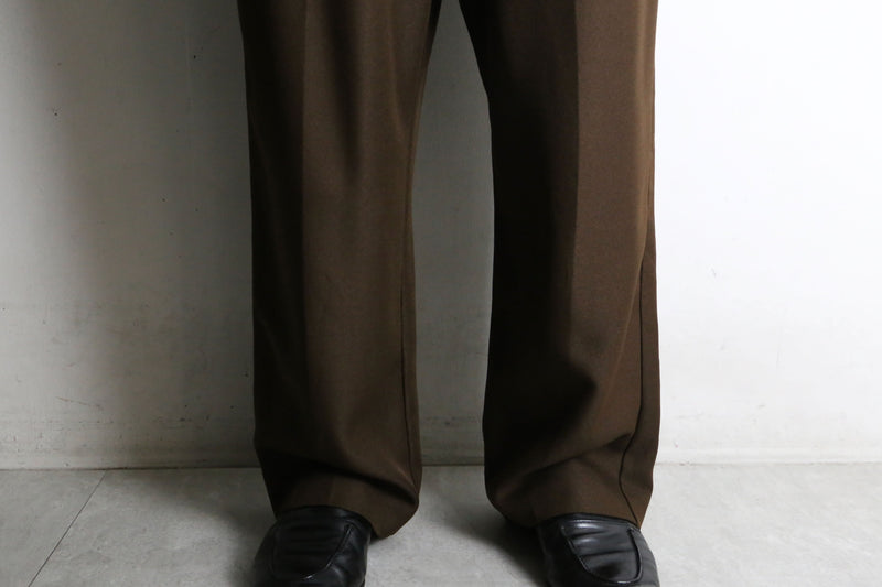 brown tapered easy pants