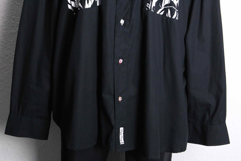 "COOGI" tuck marble pattern loose L/S shirt