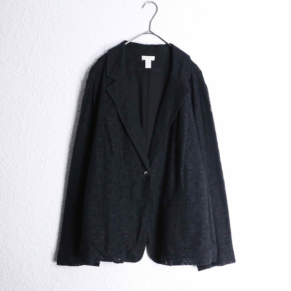 flower lace design easy tailored jacket
