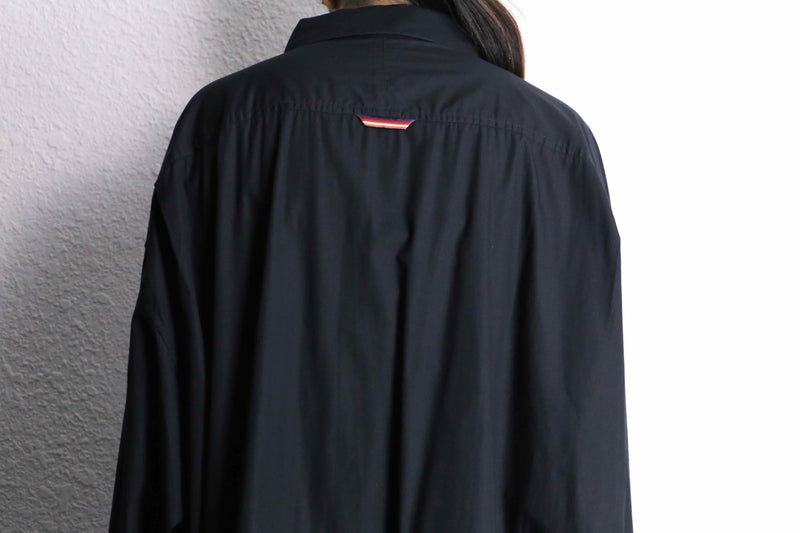 "COOGI" tuck marble pattern loose L/S shirt