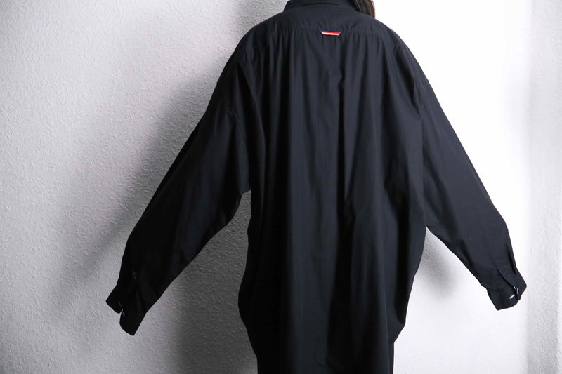 "COOGI" tuck marble pattern loose L/S shirt