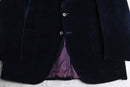 navy cotton velour 2B tailored jacket
