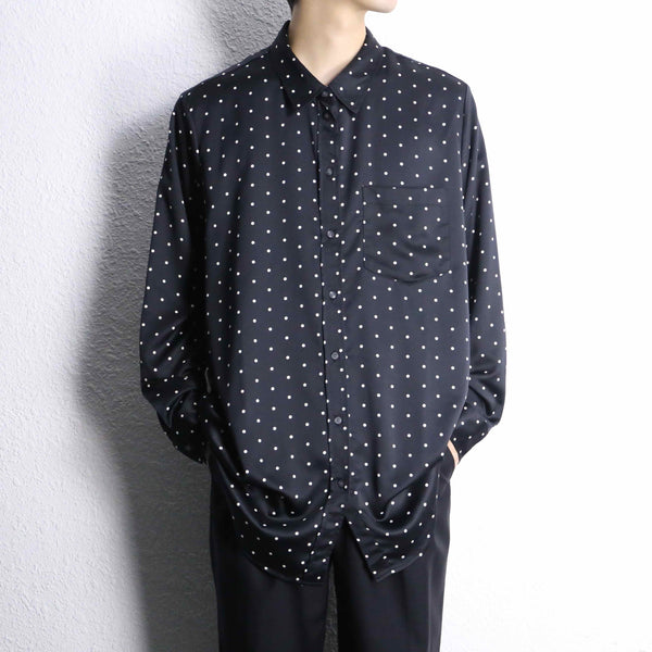 "GAP" dot design satin loose shirt