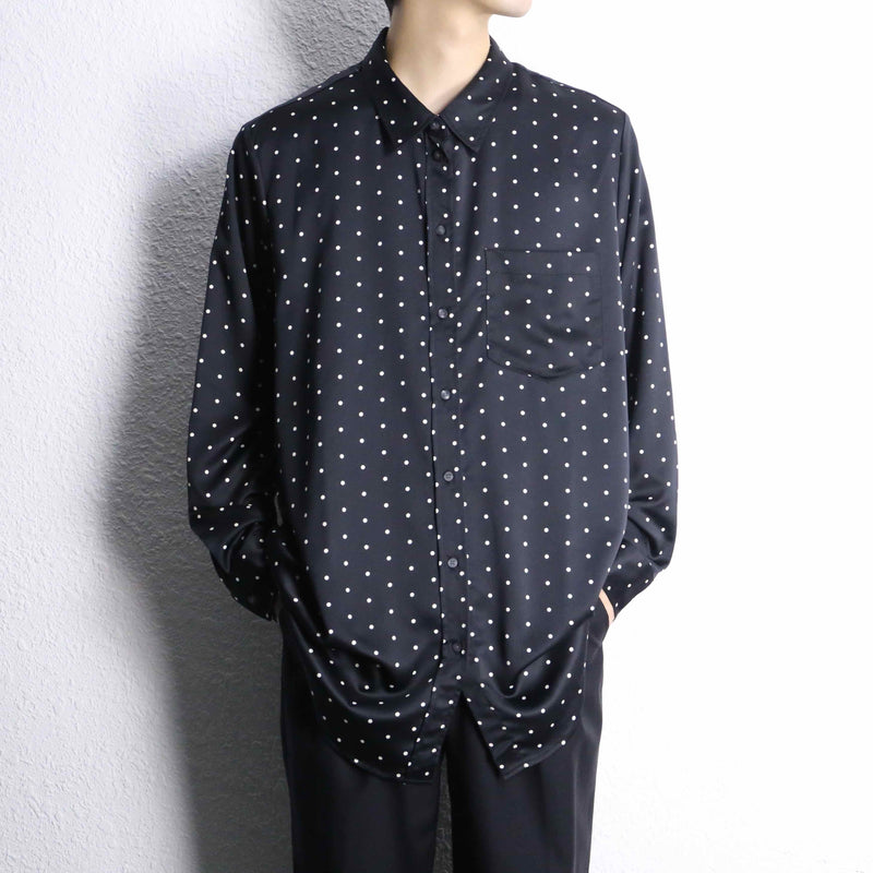 "GAP" dot design satin loose shirt