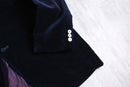 navy cotton velour 2B tailored jacket