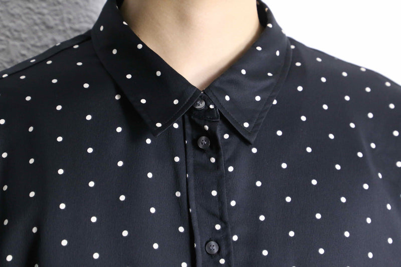 "GAP" dot design satin loose shirt