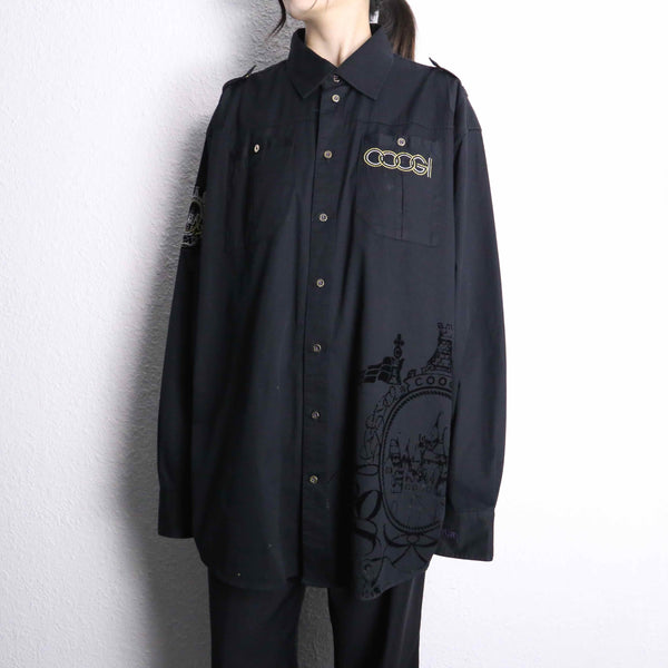 "COOGI" embroidery patch work design L/S shirt