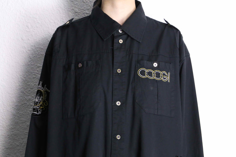 "COOGI" embroidery patch work design L/S shirt