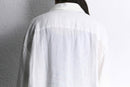 white linen over sizing shirt