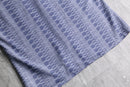 70s blue geometric pattern poly shirt