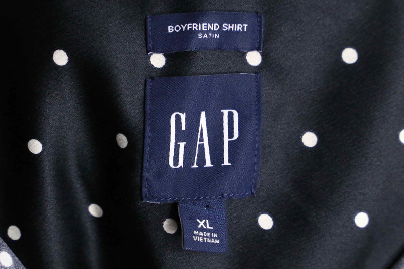 "GAP" dot design satin loose shirt