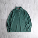 70s dark green poly skipper shirt