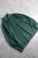 70s dark green poly skipper shirt