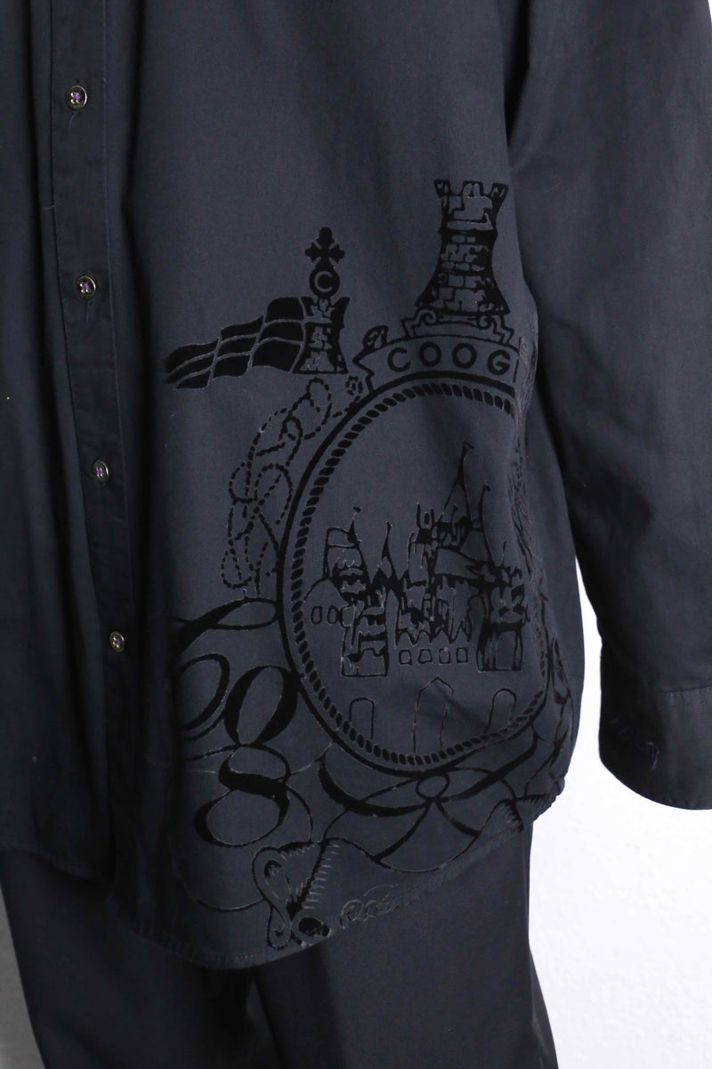 "COOGI" embroidery patch work design L/S shirt