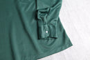 70s dark green poly skipper shirt