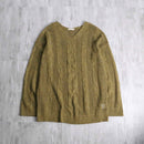 melange khaki acryl poly knit
