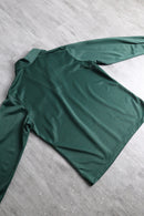 70s dark green poly skipper shirt