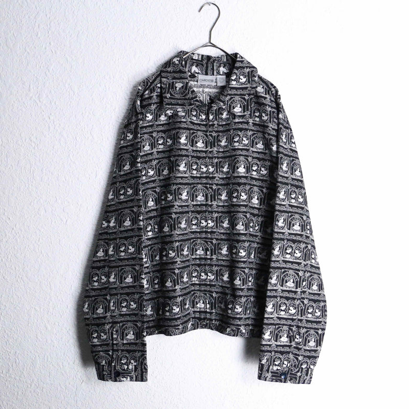 "CHICO'S" lady design zip jacket