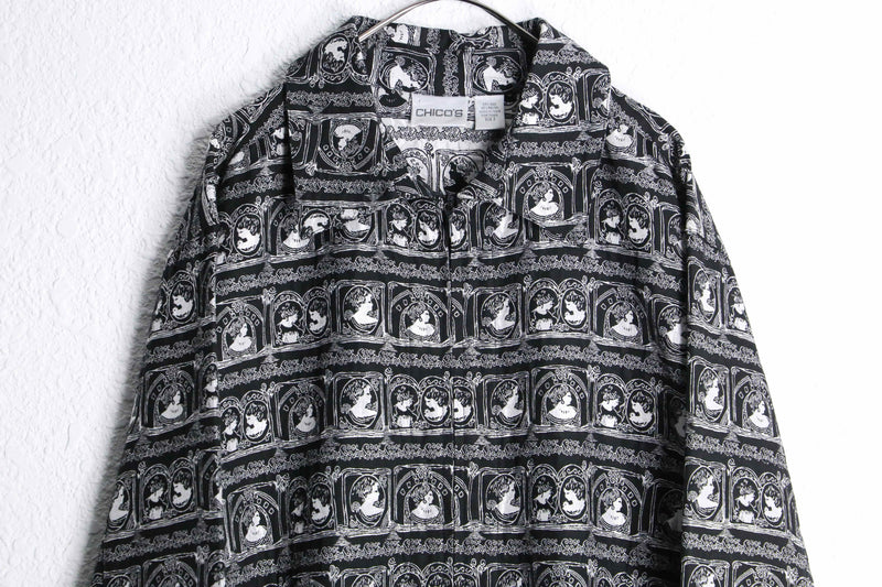 "CHICO'S" lady design zip jacket
