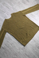 melange khaki acryl poly knit