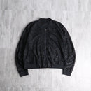 solid black embroidery blouson
