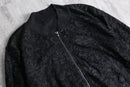solid black embroidery blouson