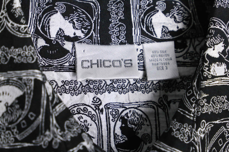 "CHICO'S" lady design zip jacket