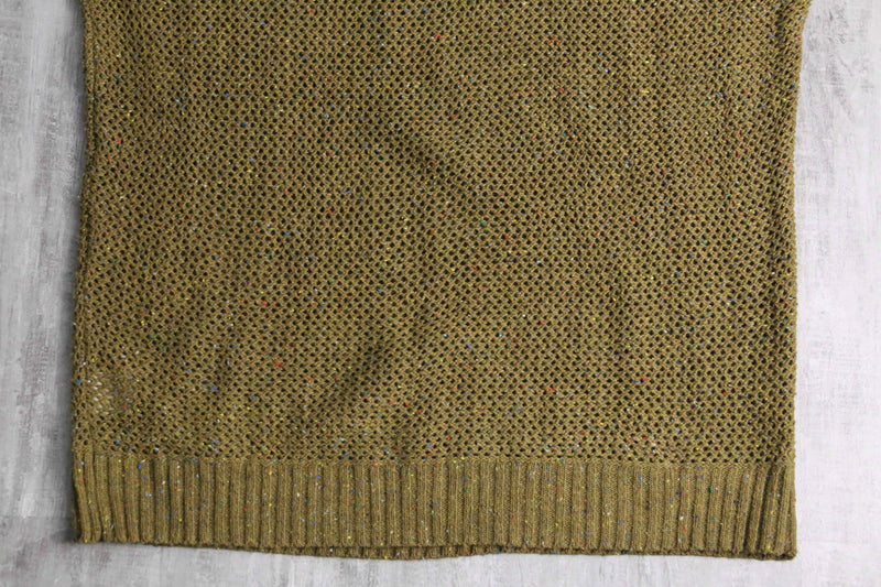 melange khaki acryl poly knit