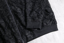 solid black embroidery blouson