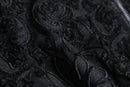 solid black embroidery blouson