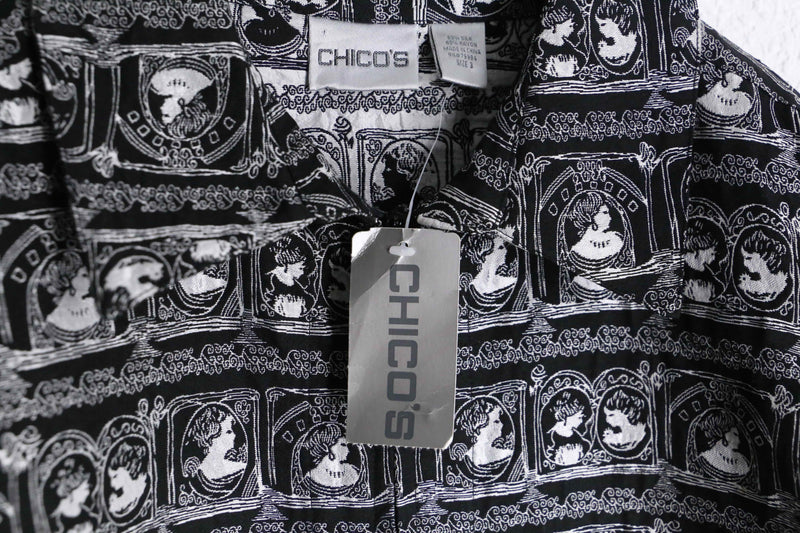 "CHICO'S" lady design zip jacket