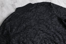 solid black embroidery blouson