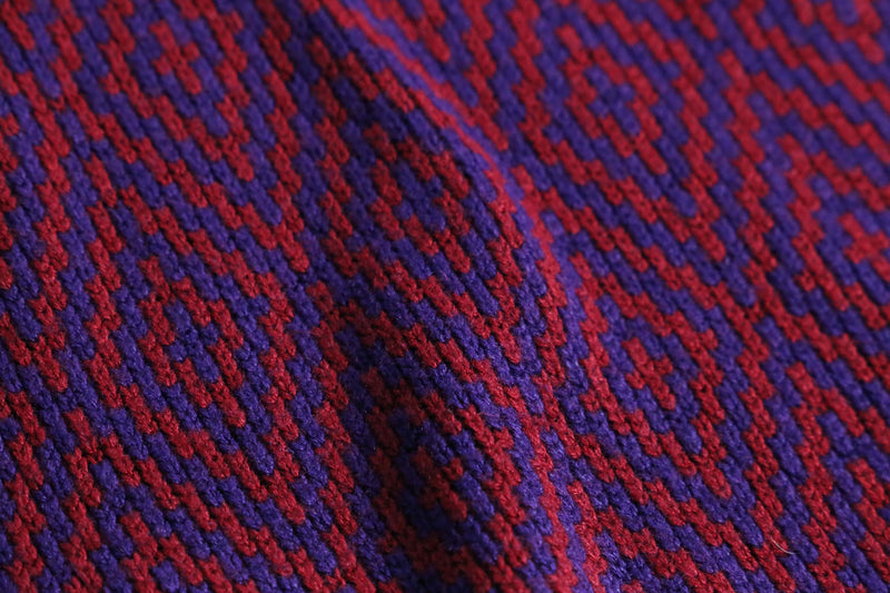 1970's-1980's argyle pattern polo knit