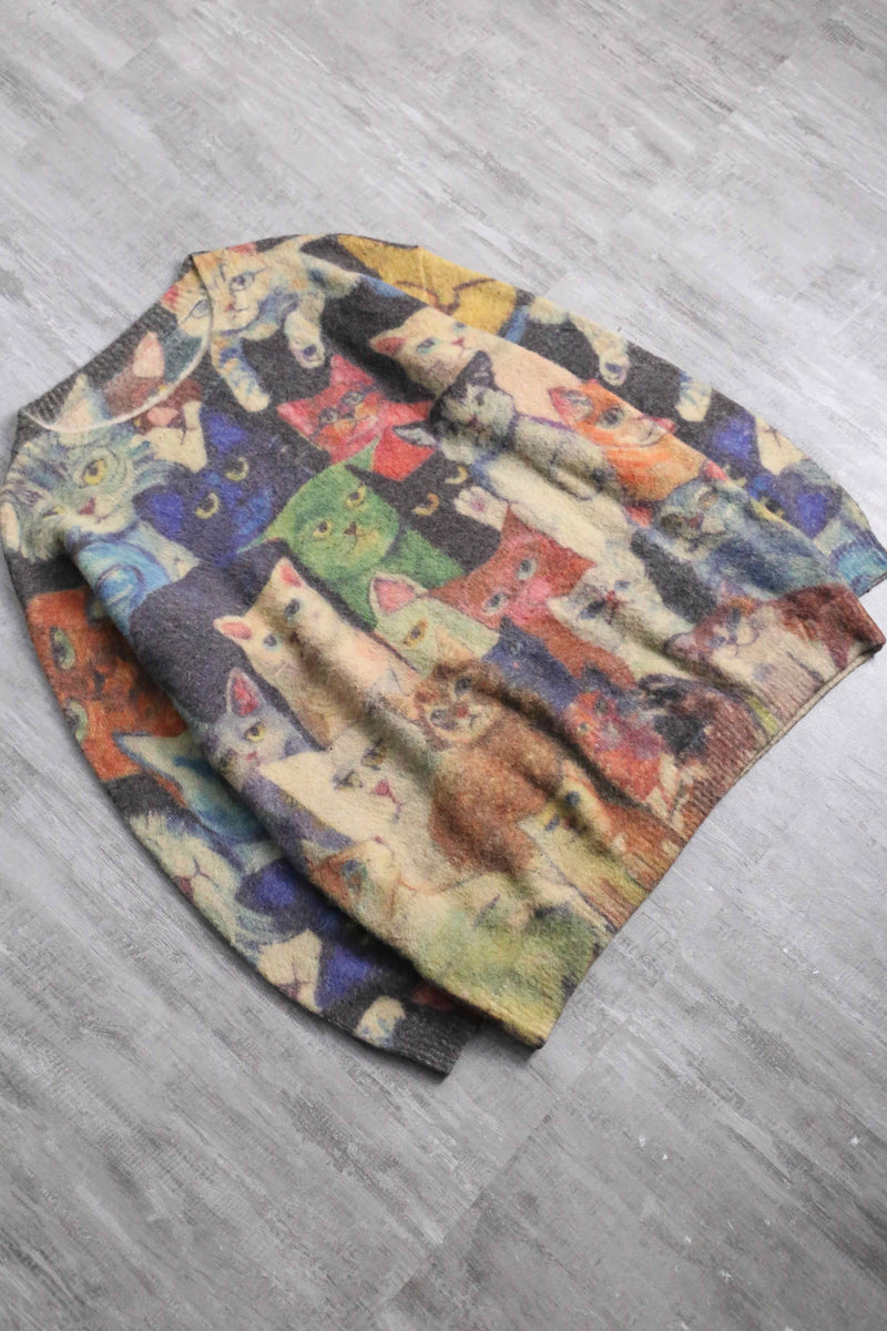 "CAT" cotton wool knit