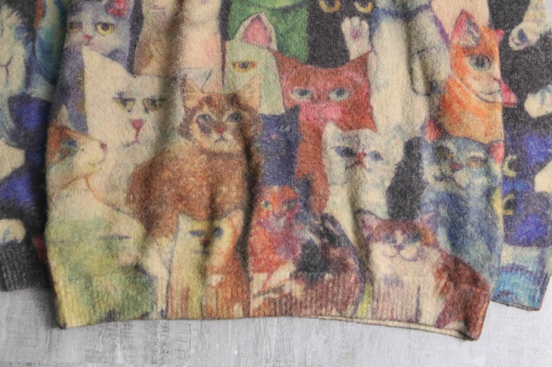 "CAT" cotton wool knit