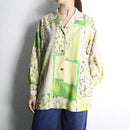 lime abstract pattern shirt