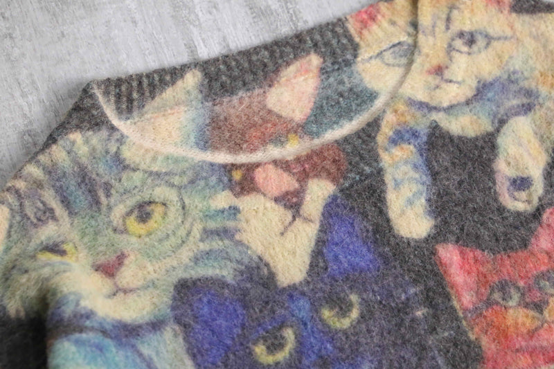 "CAT" cotton wool knit