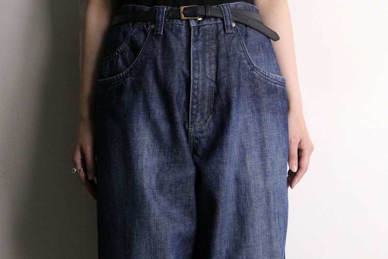 “PHAT FARM” knees stitch Indigo buggy denim