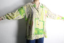 lime abstract pattern shirt