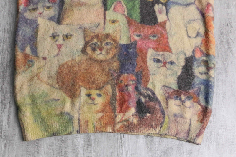 "CAT" cotton wool knit