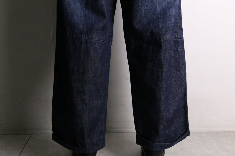 “PHAT FARM” knees stitch Indigo buggy denim